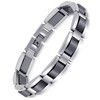 Feraco Mens Magnetic Bracelets, Classic Balck Titanium Stainless Steel Bracelet