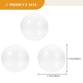 100pcs Clear Plastic Hanging Balls Fillable Ornament Ball Shatterproof Clear Decorative Baubles for Christmas Easter