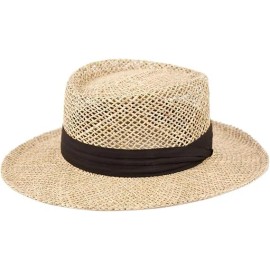 Epoch Gambler Safari Wide Brim Vented Straw Sun Unisex Hat - Dark Natural