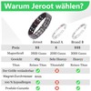 JEROOT Men's Magnetic Bracelet Made of Brushed Grey Titanium Bracelet