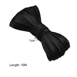 10Meters Black Satin Piping Trim for Sewing 1CM Wide Satin Piping Tape Cord for Trimming Edge