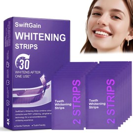 SwiftGain Teeth Whitening Strips for Sensitive Teeth - 14 Uses