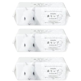Nepia Nose Celebrity Facial Towel, Thick Sheet, 240 Sheets (120 Pairs), Beautiful Skin, Moisturizing, Sensitive Skin, Disposable Face Towels, 3 Pieces