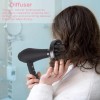 JINRI Hair Dryer 1875W, Negative Ionic Fast Dry Low Noise