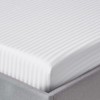 Top Linen White Stripe Fitted Sheet - 100% Egyptian Cotton