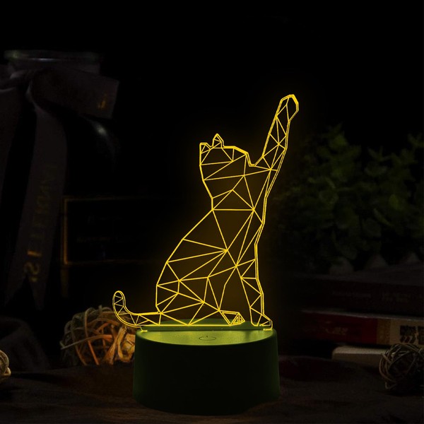 Cat Gifts for Girls, Cat Lamp Night Light Kids 3D