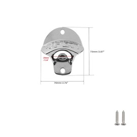 WDONAY 3PCS Aluminum Alloy Bottle Openers, Wall Mounted Bottle Openers, Beer Bottle Opener Wall Mount with Screws for Bars Kitchen(Silver)