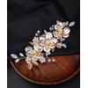 Deniferymakeup Bride Wedding Hair Comb Clip Gold Flower Bridal Hair