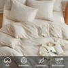 WARMDERN Boho Duvet Cover Set King Size,Khaki Striped Duvet Cover