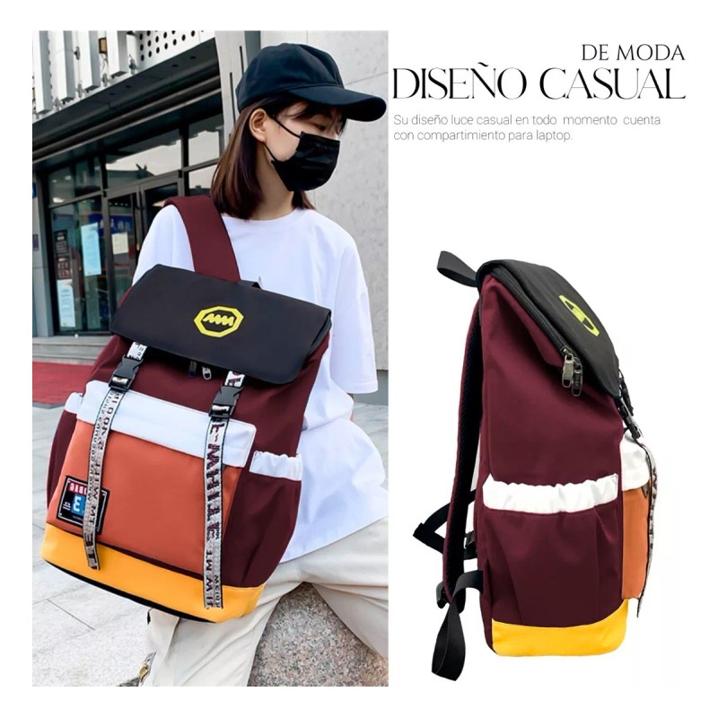 Shendy Vendy Mochila Backpack Impermeble Escolar De Gran Capacidad Color