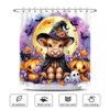 Wollmix Halloween 4 Pcs Bathroom Shower Curtain Sets Decorations with