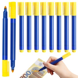 Banknote Checker Pen, Pack of 10 Counterfeit Money Detector Pen, False Bills Tester, Portable Currency Detector Pen, Universal Detect Pen, Money Tester Fake Pen