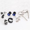 5 Pairs Earrings for Men Black Silver Women Black Earrings