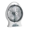 Ludger 12" Rechargeable Fan AC/DC 110-240 Volts USB 5V LED