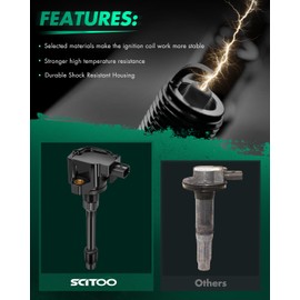 SCITOO Ignition Coil Coils Pack fits for Honda Fit 1.5L 2015-2016 for Honda for Civic 2.0L 2016-2018 UF-749 JSD02-172 set of 4