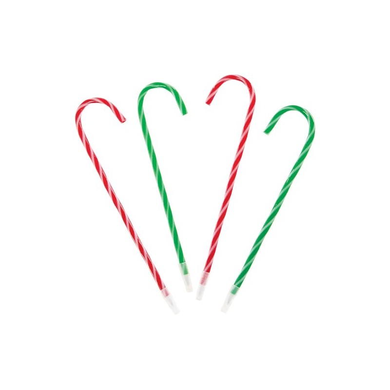 Baker Ross FN358 Candy Cane Pens - 6 Pack Christmas