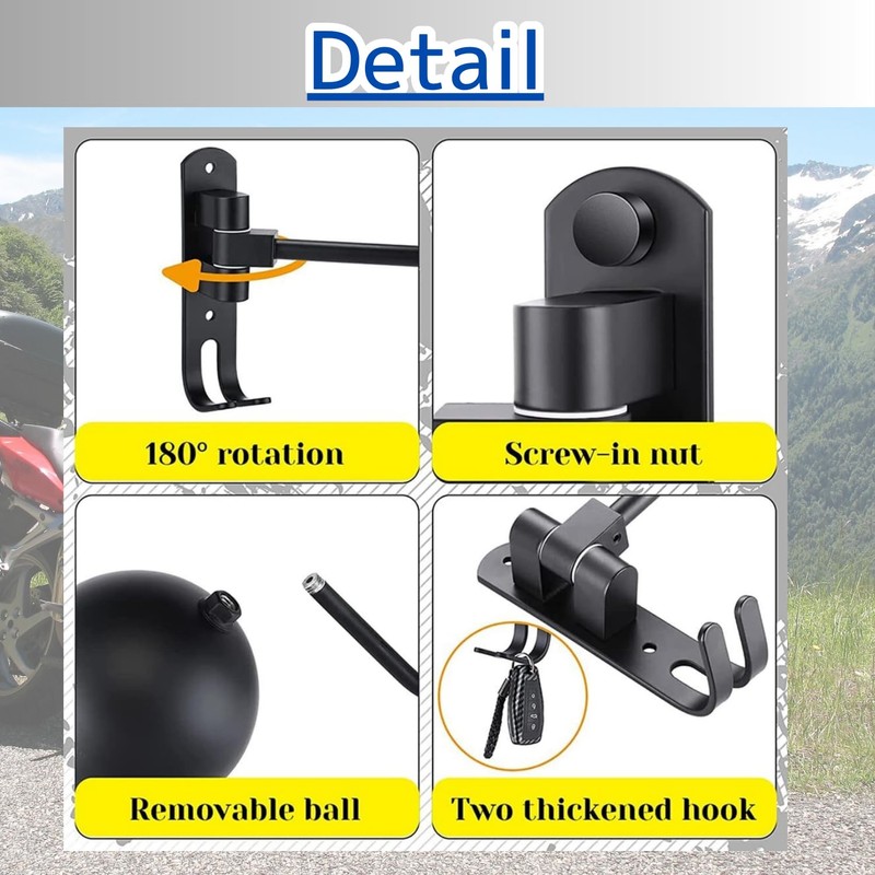 KeiSquare Helmet Hanger Helmet Holder Wall Mounted Helmet Rack for