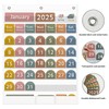 REGELETO Large White Calendar Pocket Chart with Boho 96 Cards