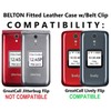 Fitted Leather Case for GreatCall Lively Flip (Model: 4053S), Jitterbug