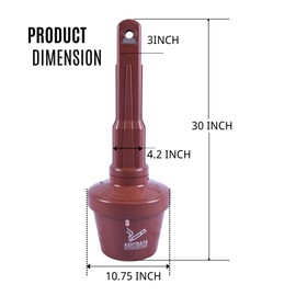 BESEA 4PACK Gray Outdoor Ashtrays 30 Inch Height Big Size Heavy Duty Ash Disposal Outdoor For Patios Gardens Hotels Pubs Offices Restaurant Shop