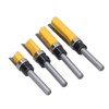 4Pcs Trim Hinge Router Bit Round Silver Yellow 1/4in Shank