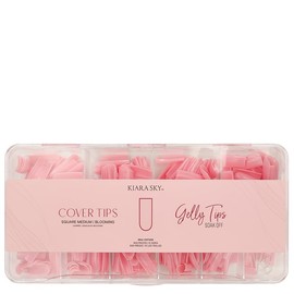 Kiara Sky Professional Nails Cover Gelly Tip Case Soft Gel Nail Extensions Square Medium - Blooming