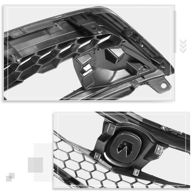 Factory Style Honeycomb Mesh Front Bumper Grille Grill Compatible with