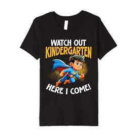 Kids Watch Out Kindergarten Superhero Boy Premium T-Shirt