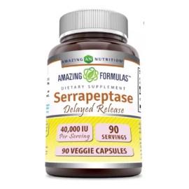 Amazing Formulas Serrapeptase 40000 Iu 90 Cápsulas Sabor Sin Sabor MÁS VENDIDO 5º en Suplementos Alimenticios Amazing Nutrition 5.0 Calificación 5.0 de 5. 5 opiniones. (5)