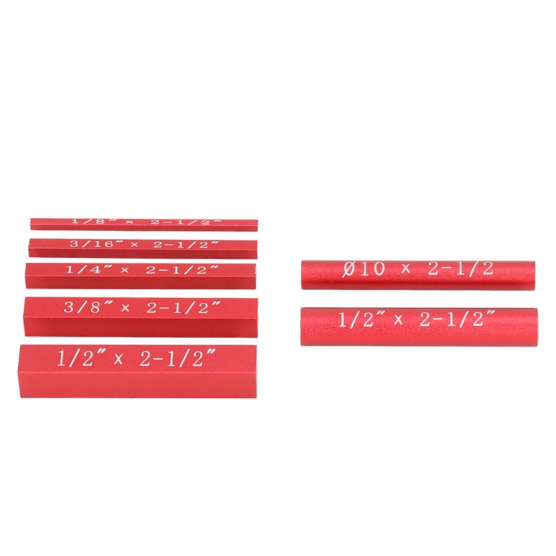 7PCS Setup Blocks Gauge Aluminum Alloy Black Anodized Suface Woodworking
