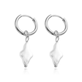 Pearl Earrings for Women Gold Cross Pearl Earrings Faux Pearl Hoop Earrings Pearl Drop Earrings Christian Beachy Pearl Jewelry