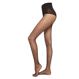 CALZEDONIA Woman's 15 Denier Control Top Tights in Black, Size XS/S