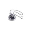 PUREgrey Klassische Taschenuhr mit Kette, Edelstahl, 5 bar wasserdicht, Datumsanzeige,