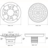 RANDOM Round Shower Drain Kit with Adjustable Base Flange,4 Inch