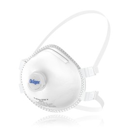Dräger X-plore 1330V FFP3 Valve Respirator Mask Disposable Dust Mask for Toxic Dust/Smoke/Pathogens/Aerosols, Size M/L, Pack of 3