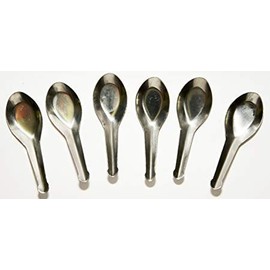 SHRIYA Stainless Steel Masala Box Spoon Spice Box Spoon Coffee Tea Sugar Spoon and Mini Spoons Set Of 6 Pcs, Silver, 3 Inch
