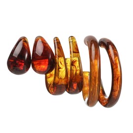 3 Pairs Resin Hoop Earrings Lightweight Minimalist Vintage Polished Teardrop Waterdrop C Shape Circle Round Cuff Acrylic Earrings Thick Chunky Wide Thin Acetic Acid Earrinsg Set for Women, Resin, No