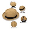 Classic Pork Pie Straw Sun Hat for Women and Men,