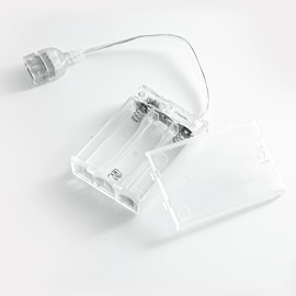 FAXFSIGN Portable Battery Pack for 5V LED Neon Signs Power Supply,Converting USB Neon Lights to Battery-Powered Type (3AA, Transparent) for Indoor & Outdoor Use Adapter