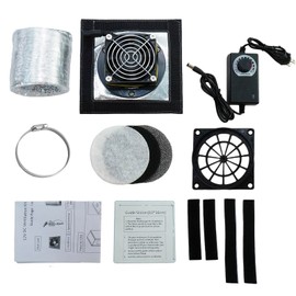 Smart Control 3-Layer Ventilation Filter Kit with High Efficiency 5000RPM Exhaust Fan and 1.5M Exhaust Pipe for 3D Printer Enclosure Tent Cover DIY, Laser Engraver Enclosure