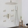 Backnets Wall Mount Brushed Nickel Pressure Balancing Shower Diverter Mixing
