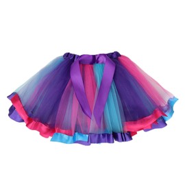 Costume Bay Girls Tutu Skirt Layered Ballet Dress-Up Costume Party Outfit for Kids, Fairy Princess Skirt for Birthday, Dance, Book Week and Special Events (Girls Tutu Skirt - Dark Purple, L)