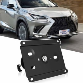 Front License Plate Bracket Compatible with Lexus 2015-up RX NX, 2019-up UX No Drill Grille License Plate Holder, Car Tag Frame, Bumper Relocator Adapter Kit
