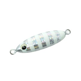 Fat Throw Skip Jig, A Type, Metal Jig, 8.8 oz (250 g), Silver Glow Stripe, Lure, Real Color Jig, Jigging, Slow Jigging, Grouper Que, Amberjack, Fishing Tackle BAKSTORM BAKSTORM