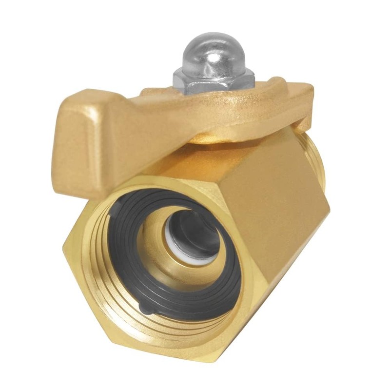 Joywayus Brass 3/4"GHT Female x Male Thread Garden Hose Ball