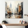 DesignQ Skyscrapers Oversized Wall art decor, Skyscrapers Wall Art, Neutral