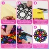 FunCharm 36 Sets Mandala Suncatcher Craft Kit for Kids, Window