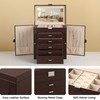 Frebeauty Large Jewelry Box,6-Tier PU Leather Jewelry Organizer,Multi-functional Storage Case