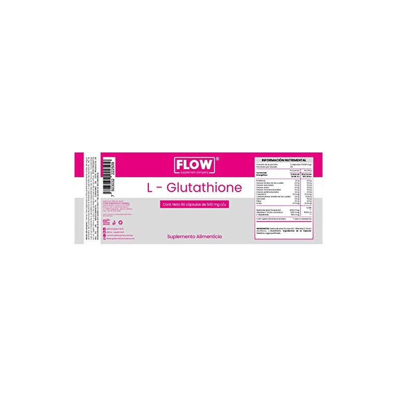 FLOW Glutatión 500 mgPaquete 3 piezasSuplemento AlimenticioMejor precio, más días