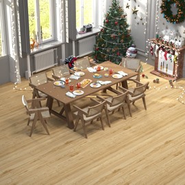 Oxdigi Peel and Stick Vinyl Flooring Roll 23"x 196"/32 Sq.Ft, Thicken Self Adhesive Vinyl Floor Tiles Wood Plank Flooring Waterproof Wear-Resistant for Any Room, Easy DIY Floor Coverings, Nature Wood